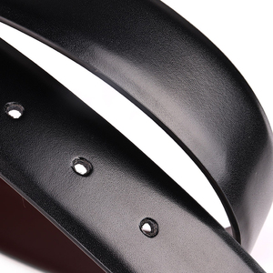 Ceinture en cuir véritable pour homme, style formel, marron noir, boucle réversible - Product Image 5