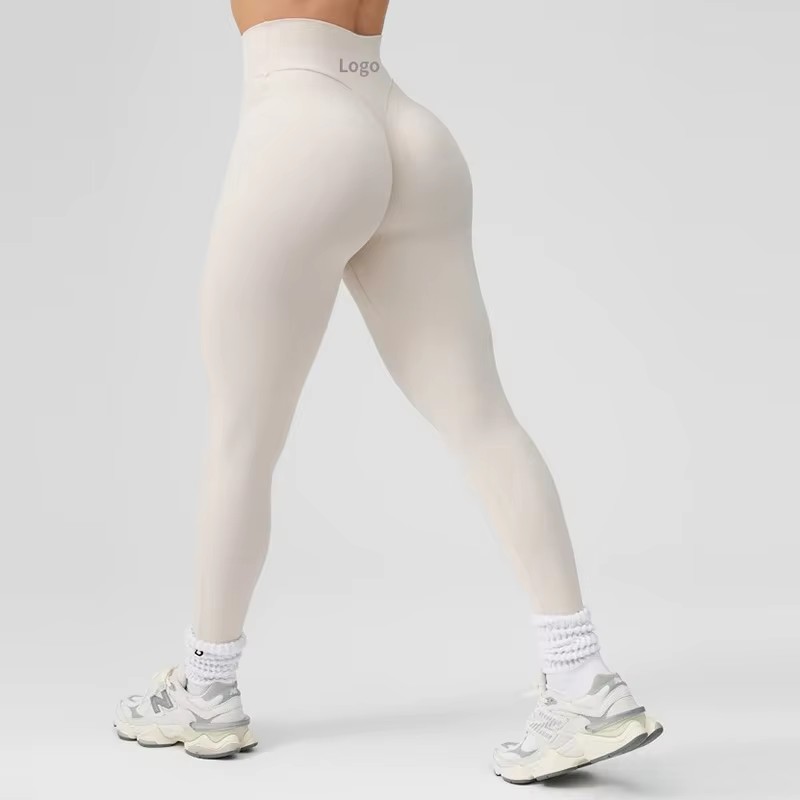 Custom Spandex Sportswear Women High Waist Yoga Leggings Gym Workout Tight Fitness Butt Lift Plus Size Seamless All Season