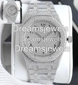 Montre de luxe personnalisable entièrement sertie de pierres VVS en acier inoxydable 46 mm, 5 mm d'épaisseur, cadran en verre à quartz analogique, style antique hip-hop, date automatique - Product Image 2