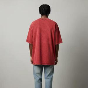 เสื้อยืดวินเทจสไตล์แอซิดวอช สตรีทแวร์ ลุคดิสเทรสซิ่ง ผ้าคอตตอนหนา พิมพ์ลายโลโก้ ทรงโอเวอร์ไซส์ ไหล่ตก - Product Image 6