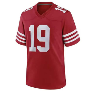 Maillots de football américain en gros de qualité supérieure, 100 % polyester, imprimés numériquement, col en V, manches courtes, nom d'équipe personnalisé, unisexe, respirant - Product Image 3