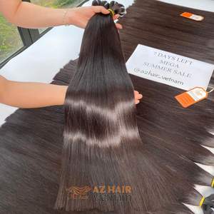 Extensiones de Cabello Remy de Alta Calidad, Listas para Enviar, Cabello Vietnamita Virgen Liso en Paquetes de 100 Gramos, Trama Doble a Máquina, Precio de Fábrica, Envío Rápido - Product Image 3
