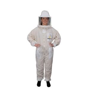 Costume d'apiculture à 3 couches avec voile d'escrime et une paire de gants ventilés anti-piqûre pour apiculteurs - Product Image 1