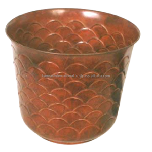 Juego de 2 macetas de flores de Metal marrón antiguo para restaurante, jardín, accesorios decorativos para macetas florales - Product Image 5