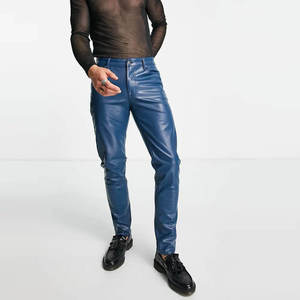 Pantalons en cuir pour hommes fabriqués en usine, vente en gros, de la meilleure qualité. - Product Image 3