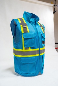 Chaleco de Seguridad Reforzado para Hombre, Ajustable, de Alta Visibilidad, para Construcción - Product Image 4