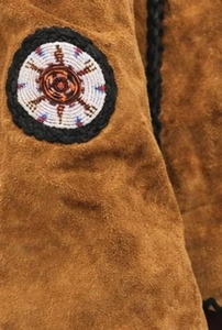 High Quality <b>Suede</b> Leather Fringe <b>Jacket</b> for Men Western Cowboy Embroidered Design Bulk Order Manufacturer - Product Image 2