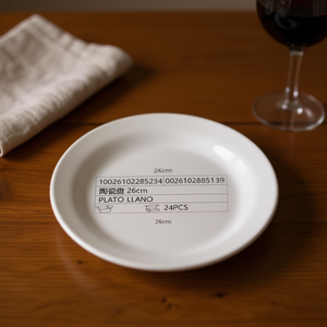 Plato de Cerámica de 26 cm, PLATO LLANO, Categoría de Productos: Platos y Vajillas - Product Image 2