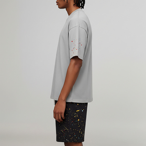 New Style 2026 Men's Breathable Waffle <b>Knit</b> Oversized Short Sleeve Shorts 100% Polyester Casual Summer Tracksuit T-Shirt <b>Set</b> - Product Image 3