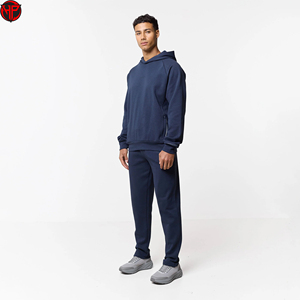 Mens Navy Jogger Pants Tracksuit <b>Trousers</b> Breathable Quick Dry Full Length Athletic Sweatpants Casual Wear - Product Image 3