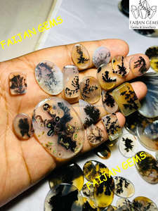 Venta al por mayor 100% Natural Grado Superior dendrita sajar ágata cabujón suelto piedra joyería hacer todas las formas de mezcla de piedras preciosas certificadas - Product Image 2