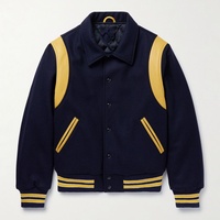 Veste de baseball pour homme, personnalisée, respirante, en laine, avec manches en cuir, logo brodé, fermeture éclair, style universitaire