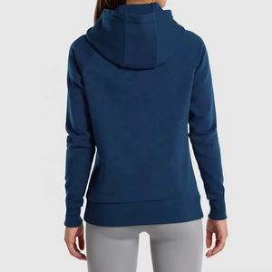 Sudadera con capucha para mujer, totalmente personalizada con impresión de logotipo, en color sólido, transpirable, para adultos, con bolsillo canguro. - Product Image 3