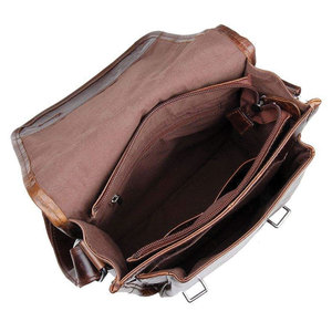 Genuine Leather Crossbody Bag 9x11x3.5 Inches Vintage Men's Shoulder Sling Bag with Adjustable Strap - Product Image 5