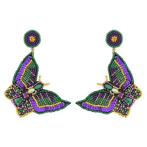 Pendientes artesanales con cuentas, estilo europeo y americano, pendientes largos exagerados con borlas, estilo bohemio, pendientes de cuentas de arroz. - Product Image 3