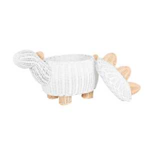Panier en rotin Dino pour chambre d'enfant, mobilier enfant, chambre de bébé, organisateur de jouets en osier écologique en forme d'animal Dino pour chambre de tout-petit - Product Image 2