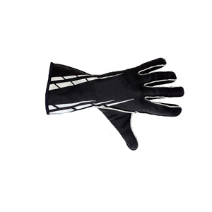 Gants de course unisexes à doigts entiers, en PU noir, antidérapants, pour le cyclisme en extérieur, design à panneaux, fermeture à enfiler - Product Image 4