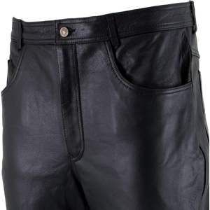 Pantalones Casuales de Cuero Negro Clásico Premium para Hombre 2025, Modelo LKM5716 - Product Image 1