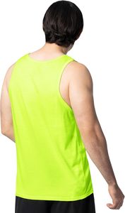 เสื้อกล้ามผู้ชายสีเขียวนีออน คอกลม สีพื้น ผ้าถัก ระบายอากาศได้ดี ผลิตจากโพลีเอสเตอร์ สวมใส่สบาย - Product Image 5
