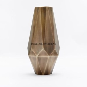 Modern Brass Tabletop <b>Vase</b> Set Handmade Oval And Cylindrical Luxury Flower <b>Vases</b> For Home And Office Decoration Accessories - Product Image 6