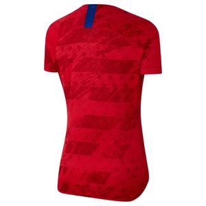 เสื้อฟุตบอลหญิงสีแดงแบบซับลิเมชั่น แขนสั้น โพลีเอสเตอร์ ชุดฟุตบอลสำหรับฝึกซ้อม ชุดกีฬาสำหรับทีม - Product Image 2