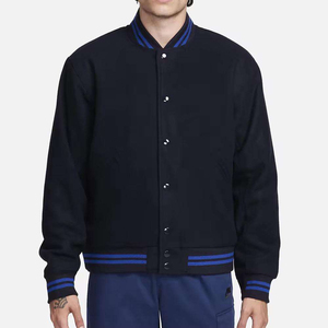 Men's Unisex Winter Varsity <b>Quilted</b> Windbreaker Jackets College Baseball Bomber Vintage 100% <b>Wool</b> Eco-Friendly Breathable Casual - Product Image 1