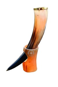 Verres en corne de buffle faits à la main pour bière et vin, qualité alimentaire, écologiques, design personnalisé - Product Image 2