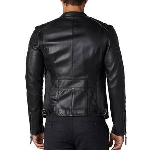 Chaqueta de cuero para hombre, precio de fábrica al por mayor, chaqueta de cuero para motociclista, chaqueta de invierno de cuero de alta calidad para hombre - Product Image 3