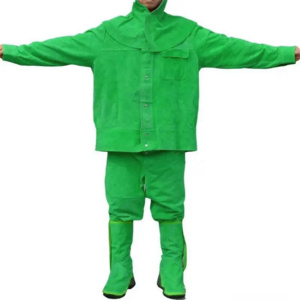 Ropa de Seguridad de Cuero Vacuno de Primera Calidad, Trajes de Soldador de Alta Calidad para Soldadura Industrial y Bomberos - Product Image 3