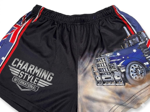 Shorts de football, shorts de rugby, broderie personnalisée, logos personnalisés, impression personnalisée, 100% coton, production écologique durable en usine - Product Image 2