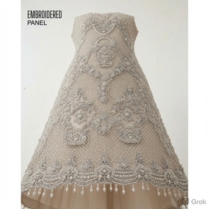 AZIZA FASHION DREAM แผงด้านหน้าและด้านหลังปักลายดอกไม้คริสตัลพร้อมลายสี่เหลี่ยมผืนผ้า - Product Image 4