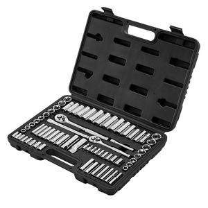 Set di Attrezzi per Riparazione Auto da 69 Pezzi, Kit Chiavi a Bussola da 3/8 e 1/4 di Pollice, Set di Bussole Profonde Standard SAE e Metriche per Meccanici - Product Image 6