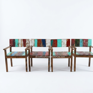 Handcrafted Rustic Sofa Knockdown Reclaimed Boat Wood Eco-Friendly Original Color Indoor Outdoor Apartment Entry Hotel Villa - Product Image 3