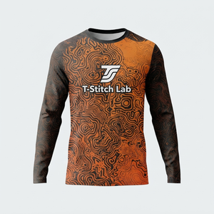 เสื้อยืดแขนยาวผู้ชาย OEM/ODM ผลิตตามสั่ง ผ้าโพลีเอสเตอร์ 100% คุณภาพสูง สไตล์ลำลอง ตรวจจับรอยตะเข็บ เสื้อยืดสำหรับทุกเพศ - Product Image 1