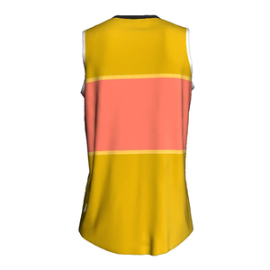 Maillot de basket personnalisé par sublimation, col en V, sans manches, en polyester anti-humidité, uniforme d'équipe unisexe pour adultes avec service OEM - Product Image 5