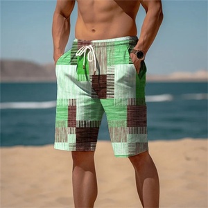 <b>Men's</b> Beach Shorts Patchwork Print Drawstring Summer Vacation Holiday Swim <b>Trunks</b> Casual Board Shorts Cotton Blend <b>Men's</b> Shorts - Product Image 3