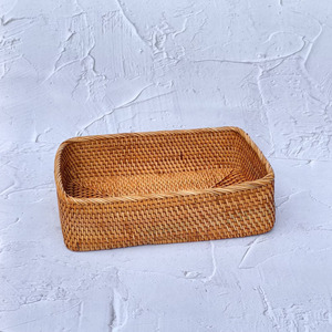 Cesta Decorativa Elegante de Ratán Natural para Arreglos Florales y Empaque de Regalos, Cestas de Ratán Hechas a Mano para Bodas - Product Image 1