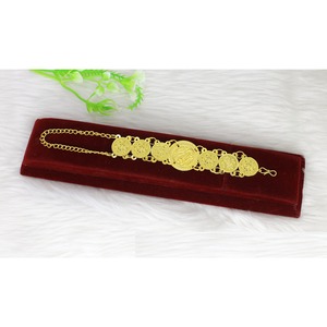 Joyería de latón de lujo, accesorios de mano chapados en oro puro para boda, pulsera de mano de Dubái África India para mujeres y niñas - Product Image 2