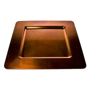 Wood Charger <b>Plate</b> Polished Copper Dinner Charger <b>Plate</b> 100% Pure Copper <b>Decorative</b> Copper Charging <b>Plate</b> - Product Image 1