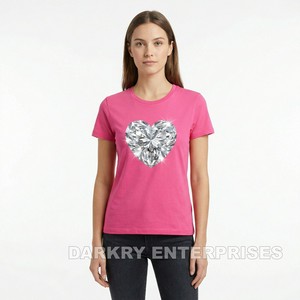 Fabricante de Camisetas Personalizadas para Mujer, Camiseta de Algodón Azul Marino con Estampado de Luna Neón, Impresión en Serigrafía al por Mayor, Marca Privada, OEM, Directo de Fábrica - Product Image 5