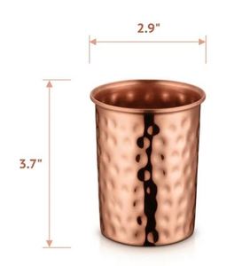 Designer Copper Drink Pitcher with Lid <b>Tall</b> Kitchen Water Jug with Handle for Dining <b>Table</b> Beverage Presentation - Product Image 5