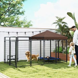 Cuccia per Cani da Esterno con Ciotole e Mangiatoie, Spedizioni Solo nei Giorni Feriali - Product Image 1