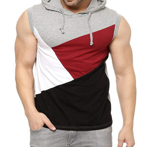 Camiseta sin mangas con capucha para hombre, ropa deportiva informal, ropa deportiva transpirable para entrenamiento y ejercicio al aire libre, tela suave y elástica - Product Image 5