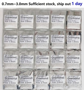 Diamants de laboratoire HPHT de 1 mm, 1,5 mm, 2 mm, couleur assortie, taille ronde, pour bagues de mariage, petits diamants en vrac, vente en gros - Product Image 2