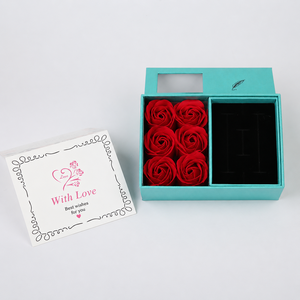 Custom Eco-Friendly Biodegradable Rigid Paper Square Gift Boxes PVC <b>Window</b> Base Lid for Valentine's Day Jewelry Packaging Soap - Product Image 2
