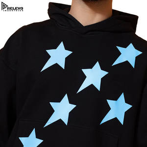 Nouvel ensemble de survêtement pour homme à capuche, imprimé écran étoiles, style streetwear, couleur unie, haute qualité, séchage rapide, respirant, 100 % coton - Product Image 5