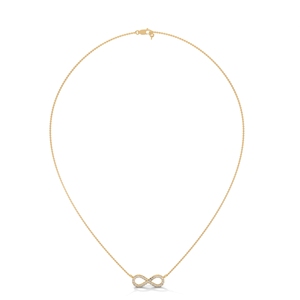 <b>Gold</b> <b>Infinity</b> <b>Necklace</b> Diamond Cut Chain Pendant Jewelry Gift for Women - Product Image 3