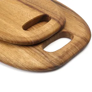 Tablas de Cortar de Bambú Indio con Acabado Natural, Ligeras, No Tóxicas, Aptas para Lavavajillas, para Cortar Verduras/Frutas/Carne, Modernas - Product Image 4