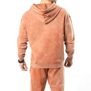 Men Acid Wash Tracksuit Custom Design Cotton Fabric Breathable <b>Quick</b> Dry Stylish Two Piece Set OEM Wholesale Supplier - Product Image 6
