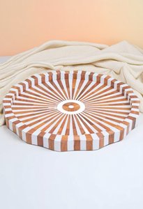 Wood and Resin Inlaid <b>Mosaic</b> Rectangular Serving Tray Modern Home Decorative Organizer With Geometric Pattern Best for Ramadan - Product Image 4